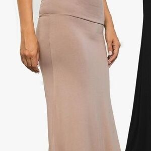 Flattering/Flowy Taupe Maxi Skirt — Everyday Comfort And Style